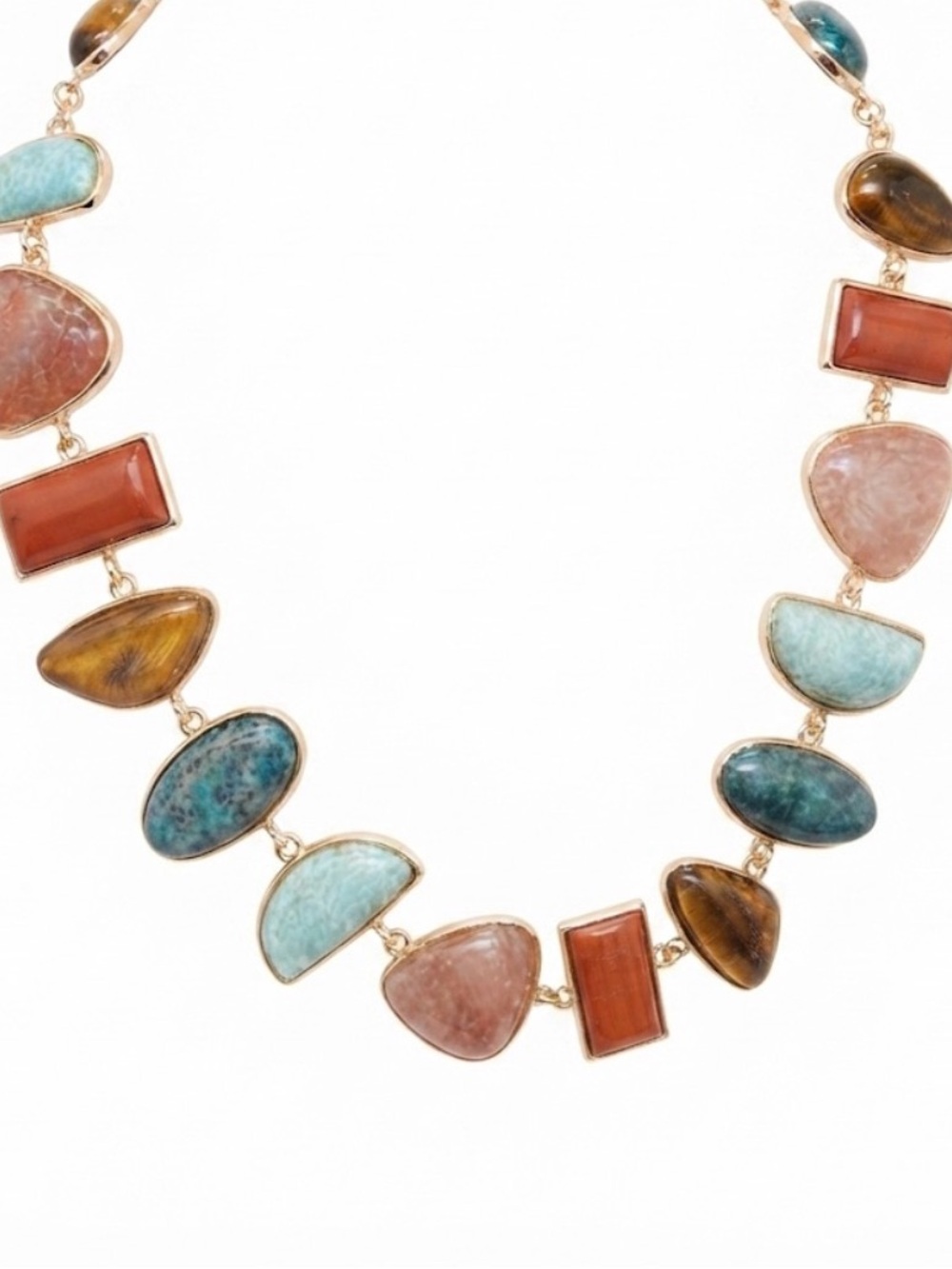 NWT ⚜️🩵⚜️ PIPER K Multicolored stones Statement Necklace